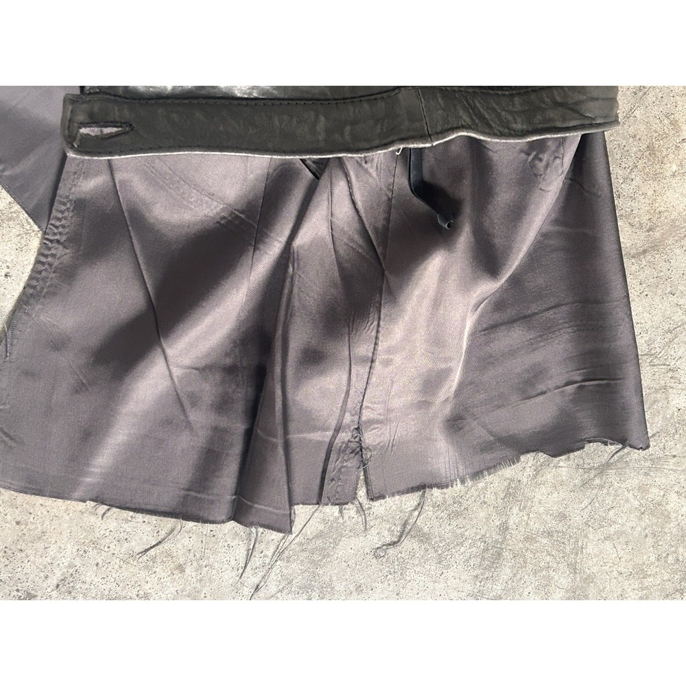 Maglia Vintage Dark Gray Leather Midi Pencil Skirt Size 8 USA Made - Picture 8 of 10